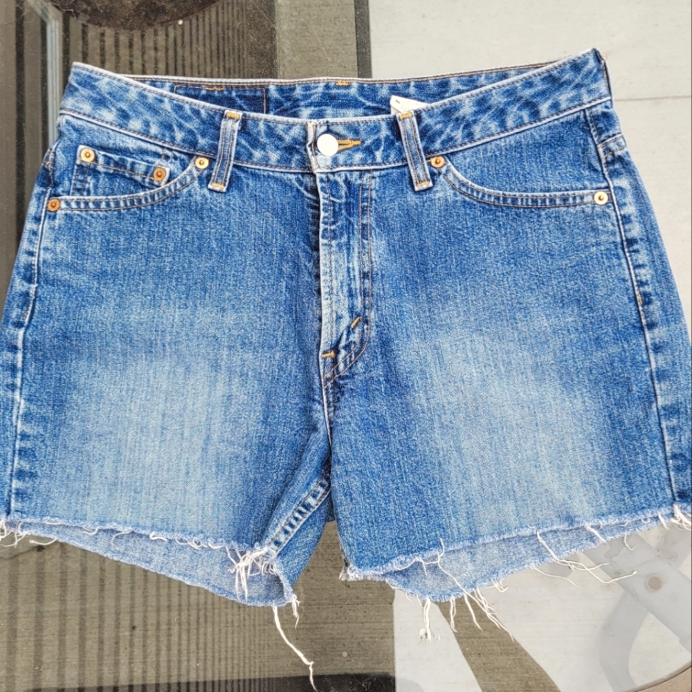 Levi's cutoff denim shorts